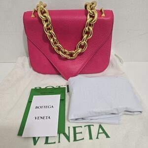 Bottega Veneta Mount Envelope Chain Bag, Pink (Lollipop)/Gold